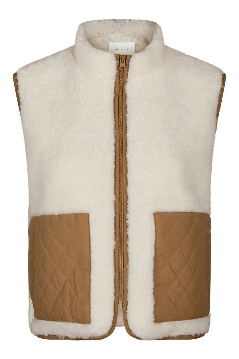 Neo Noir - Vest - Scout Teddy Waistcoat - Off White
