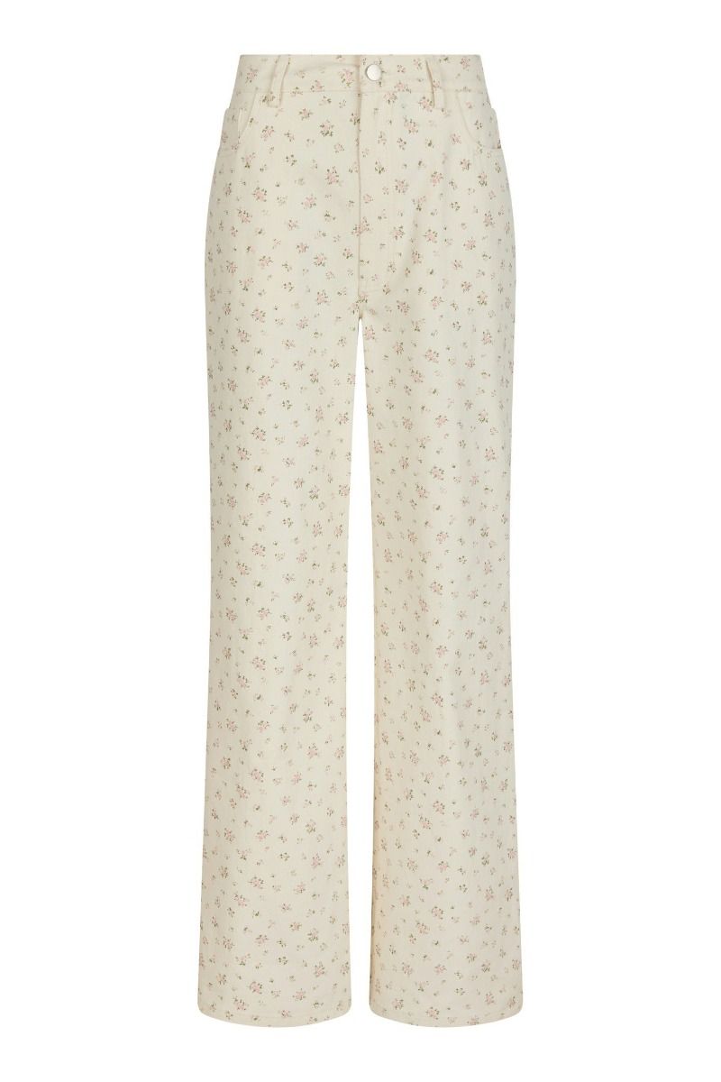 Neo Noir - Jeans - Semba Floral Denim Pants - Off White