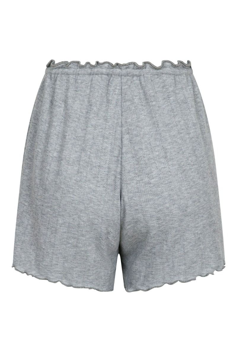 Neo Noir - Shorts - Merritt Pointelle Shorts - Light grey