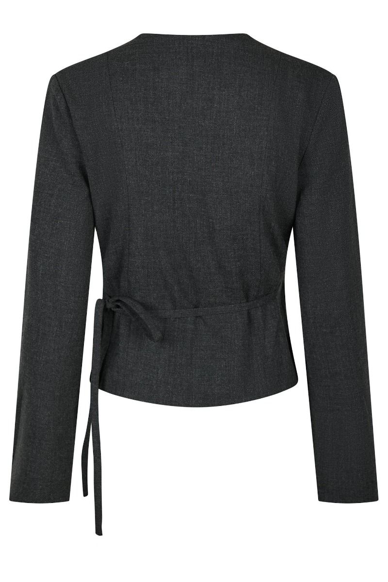 Neo Noir - Bluse - Simmi Wrap Blouse - Antracit