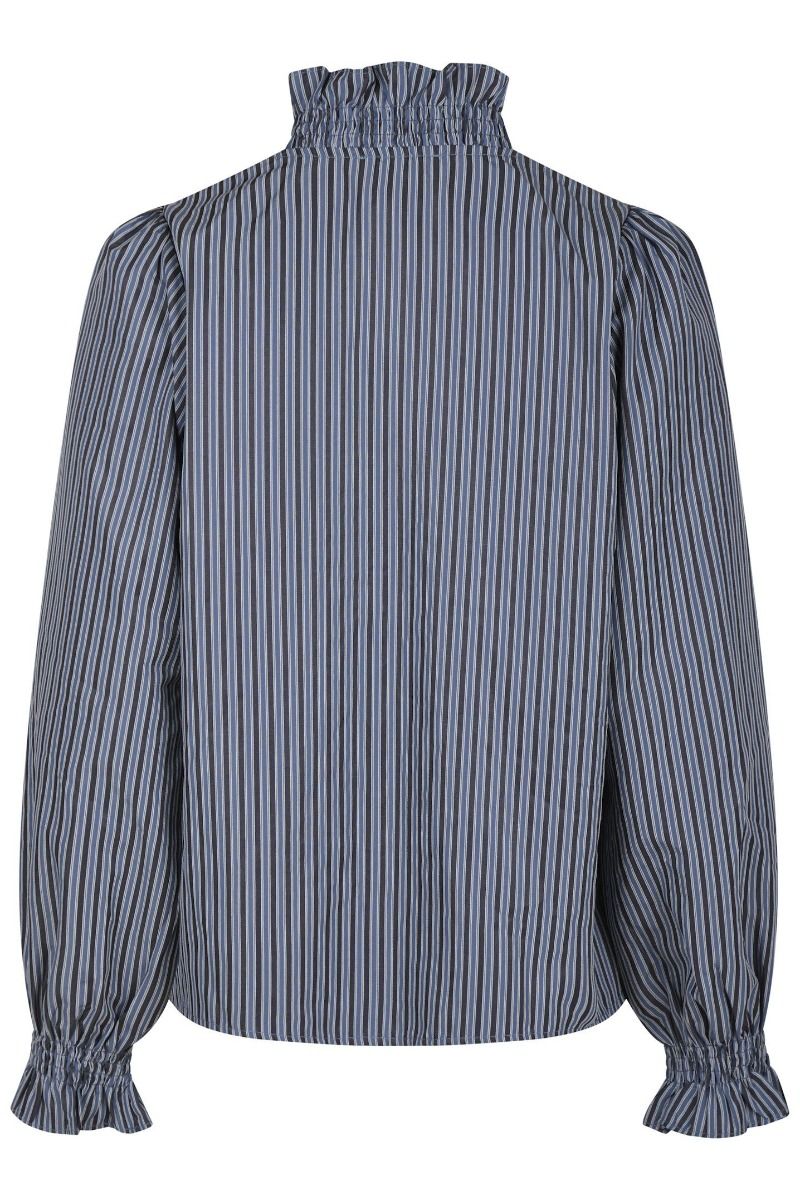 Neo Noir - Skjorte - Brielle Twill Stripe Shirt - Dusty Blue