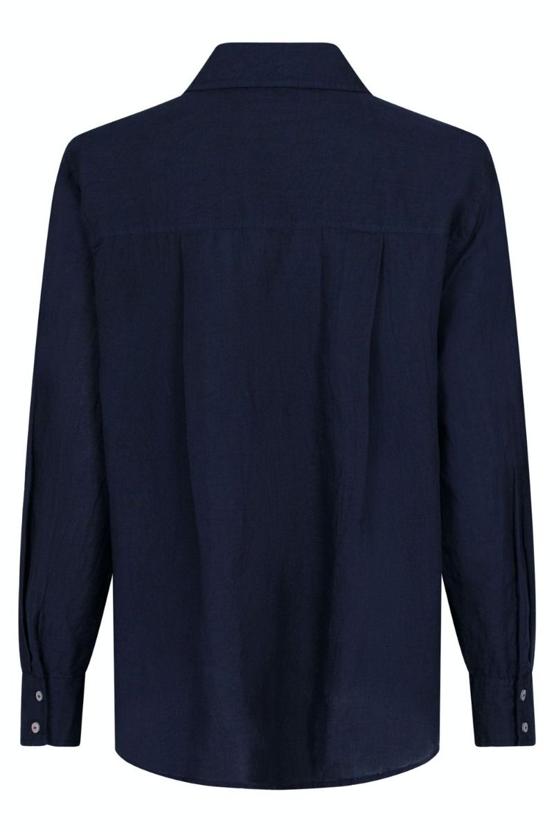 Neo Noir - Skjorte - Dalma Linen Shirt - Navy