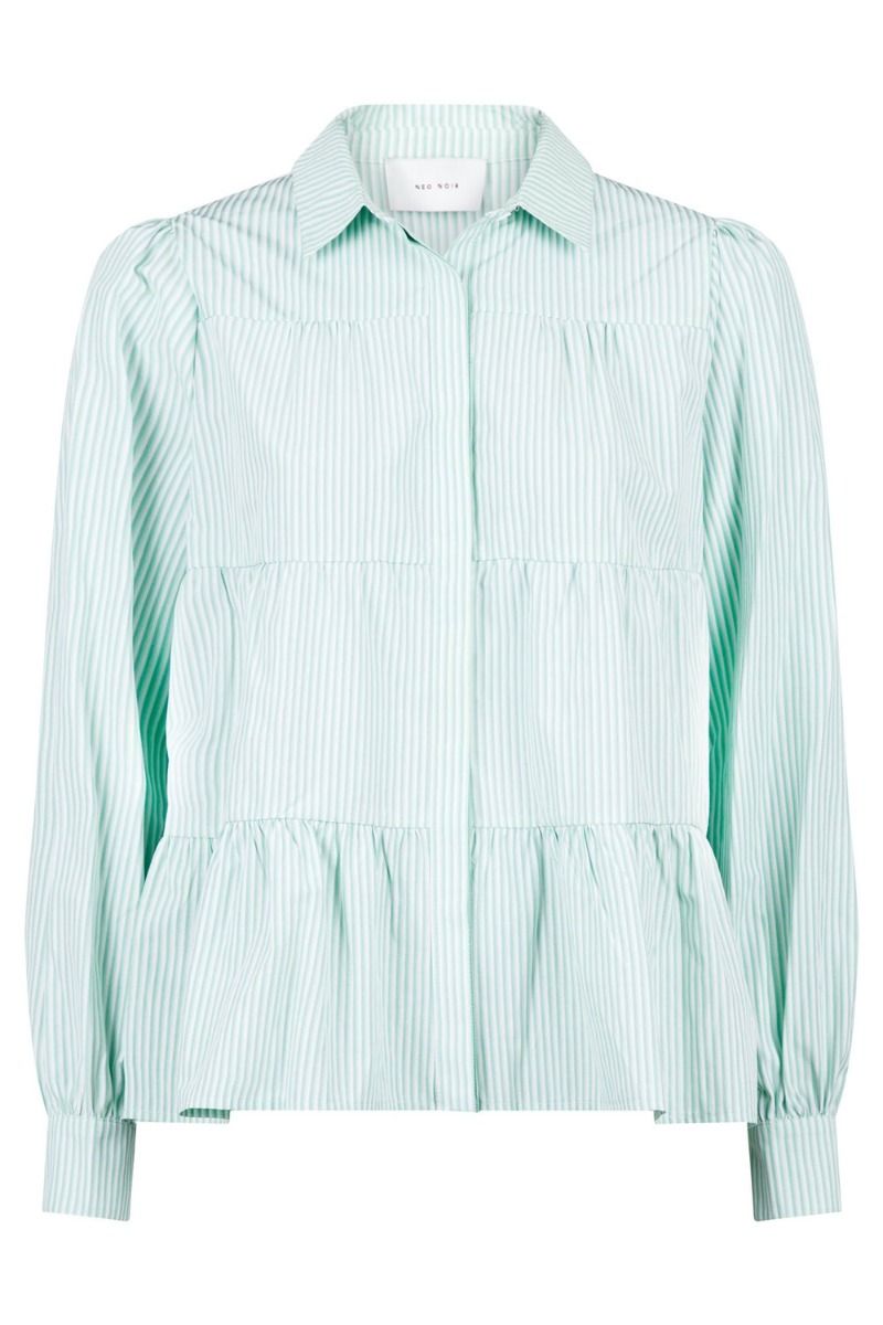 Neo Noir - Bluse - Rica Stripe Shirt - Green