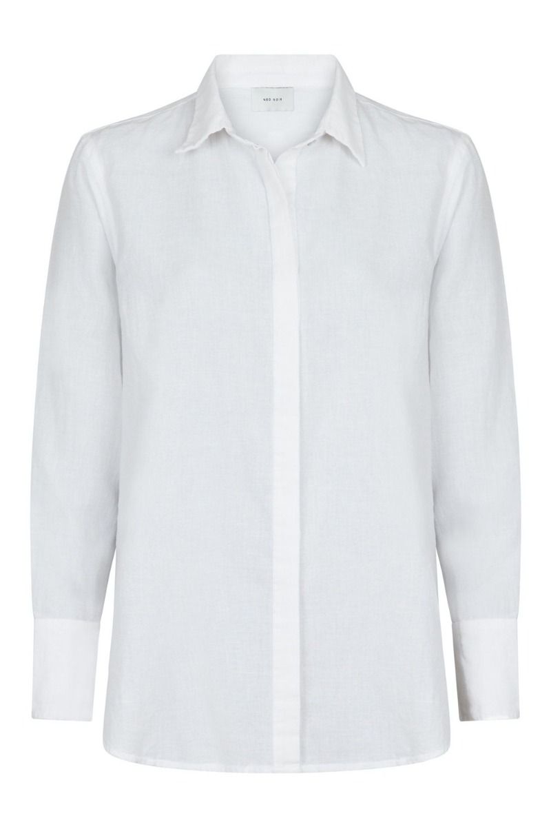 Neo Noir - Skjorte - Sound Linen Shirt - White