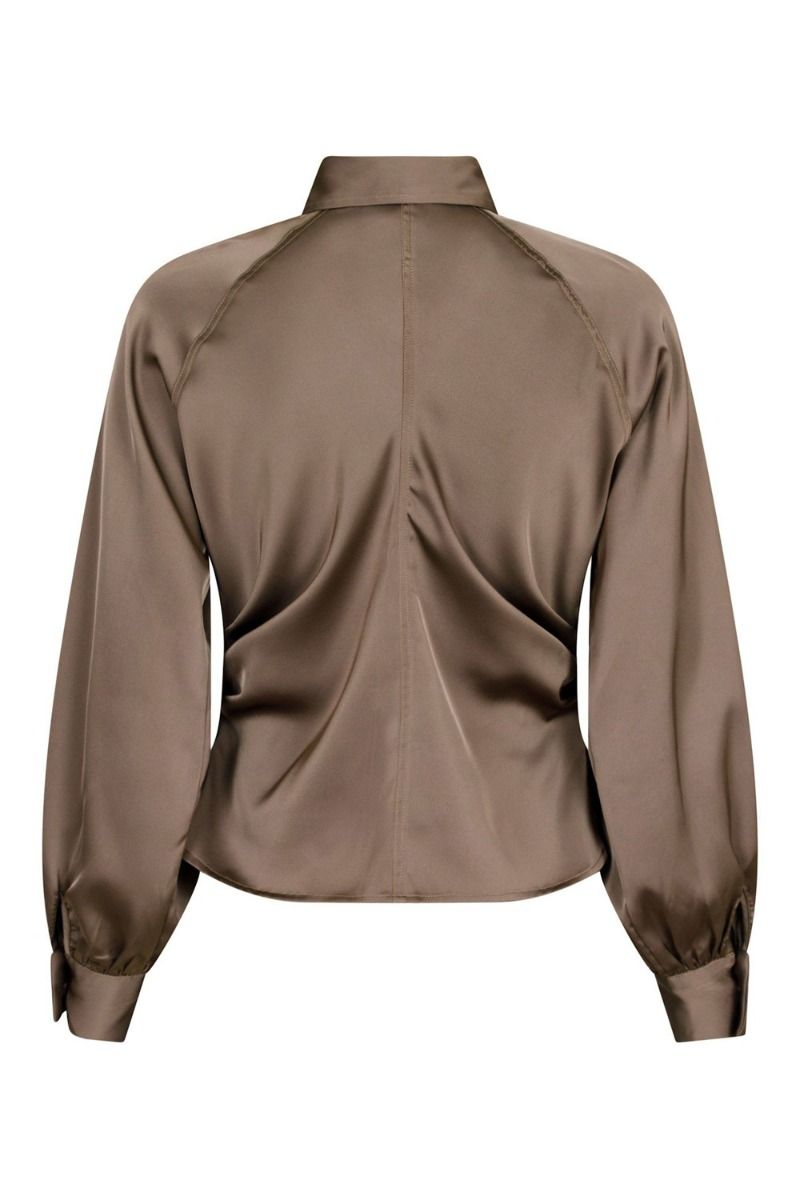 Neo Noir - Skjorte - Susannah Sateen Shirt - Khaki