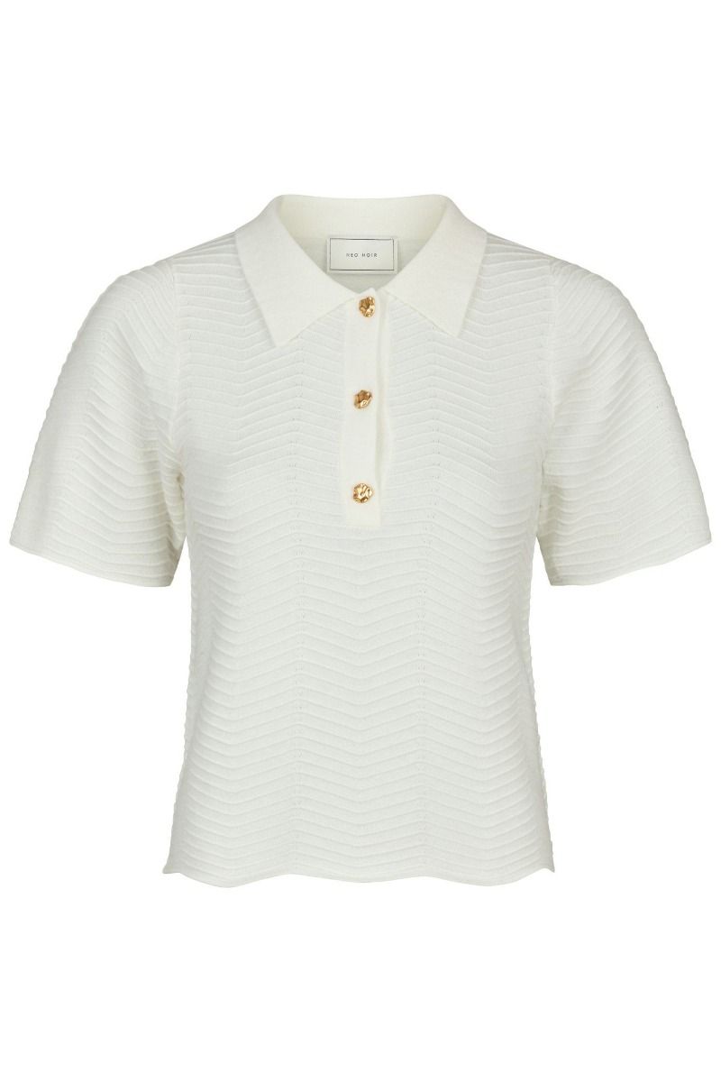 Neo Noir - T-shirt - Soko Wave Knit Tee - Off White