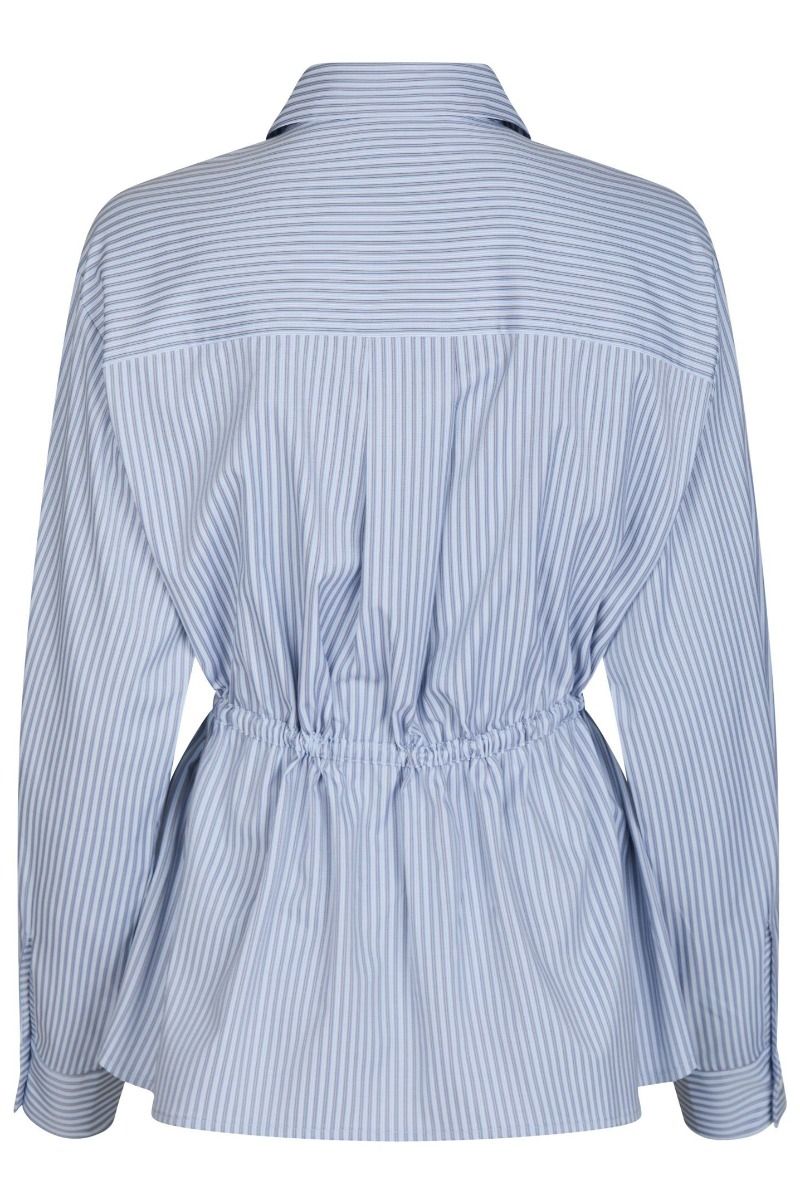 Neo Noir -  Skjorte - Solei Striped Shirt - Light Blue