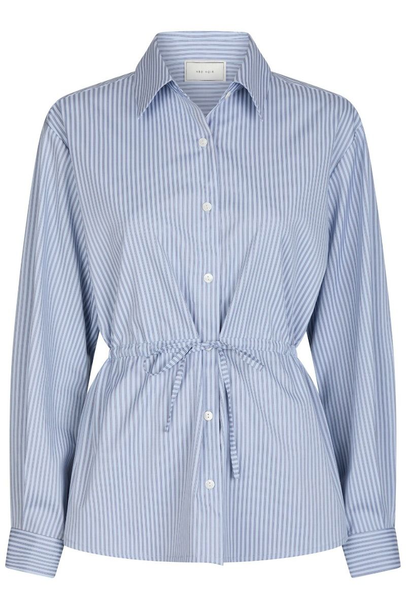 Neo Noir -  Skjorte - Solei Striped Shirt - Light Blue