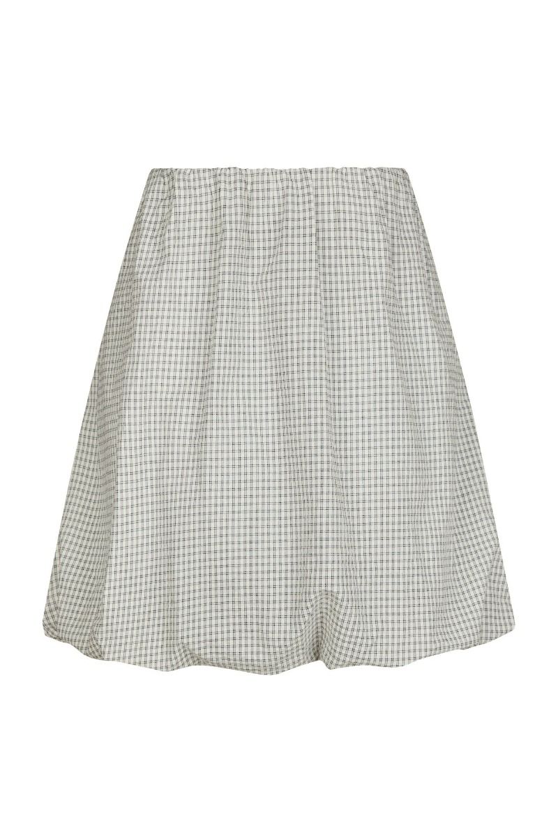 Neo Noir - Nederdel - Stela Small Check Skirt - Creme