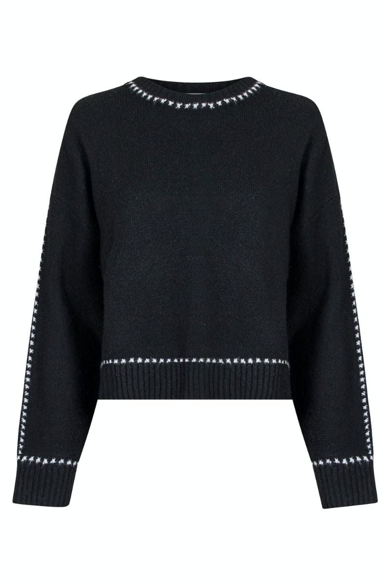 Neo Noir - Strik - Detri Knit Blouse - Black