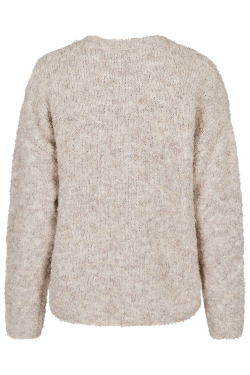Neo Noir - Strik - Glenda Boucle Knit Blouse - Sand Melange