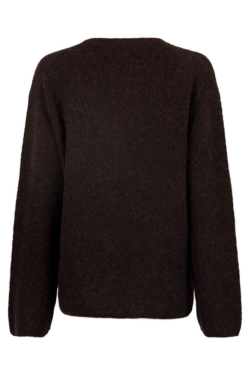 Neo Noir - Strik - Lula Knit Blouse - Chocolate Brown