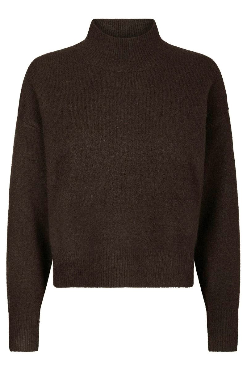 Neo Noir - Strik - Paulina Knit Blouse - Dark brown