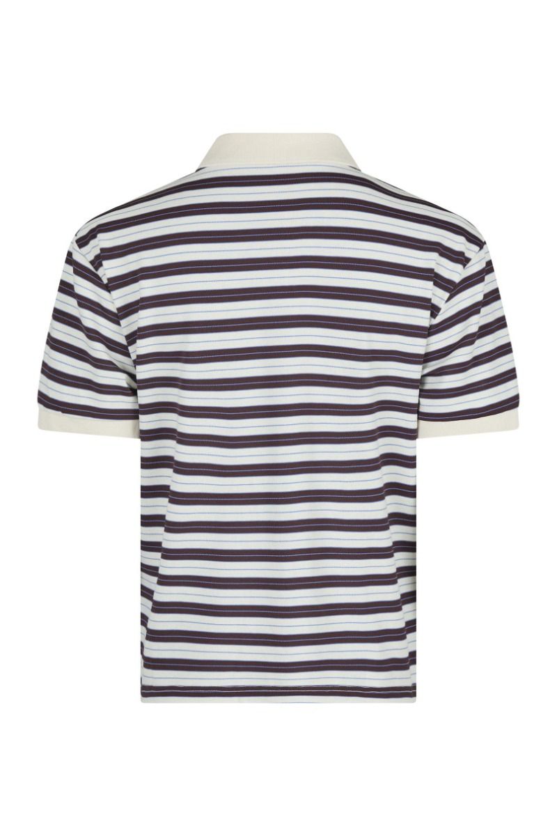 Neo Noir - T-shirt - Beta Stripe Polo Tee - Brown