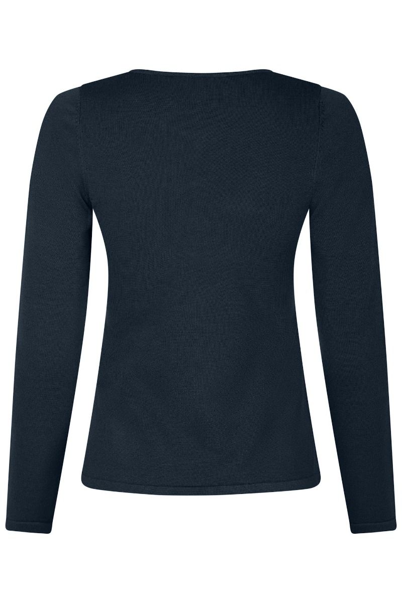 Neo Noir - Cardigan - Teller Knit Blouse - Dark Navy