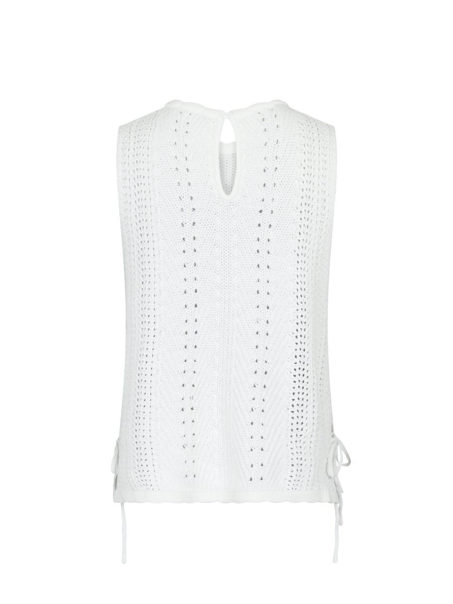 Neo Noir - Top - Aritza Crochet Knit Top - White