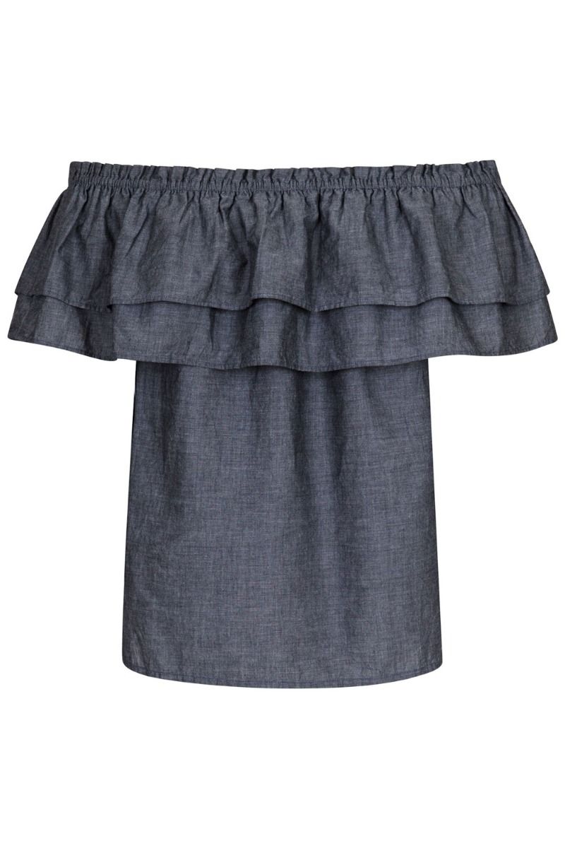 Neo Noir - Top - Austin Chambray Top - Black