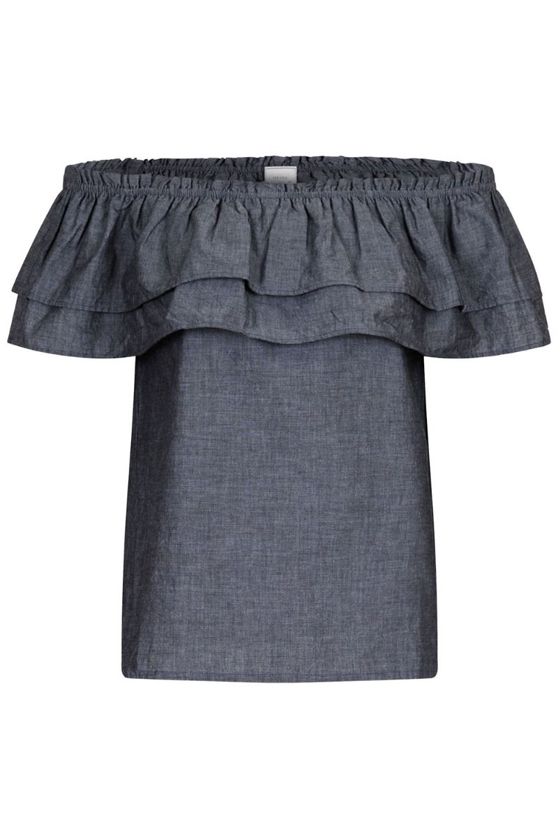 Neo Noir - Top - Austin Chambray Top - Black