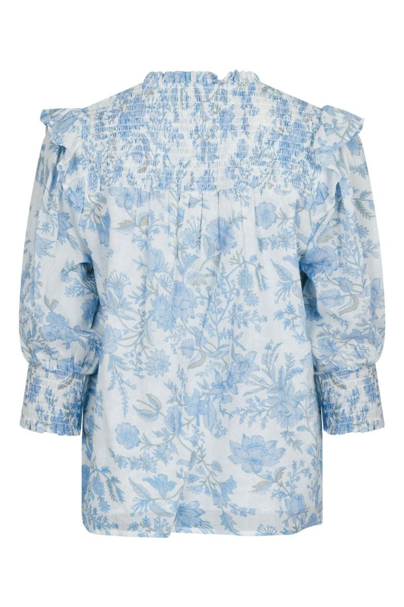 Neo Noir - Top - Davina Rose Field Blouse - Light Blue