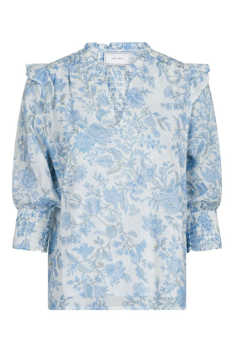 Neo Noir - Top - Davina Rose Field Blouse - Light Blue