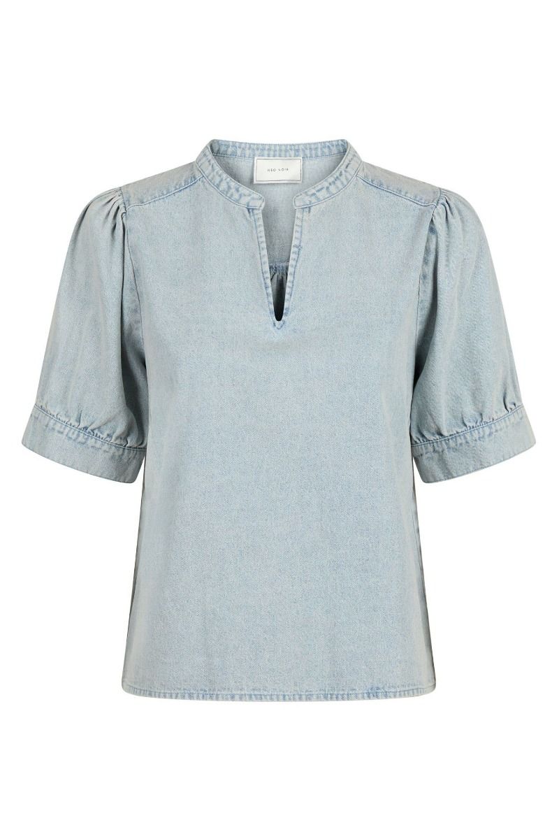 Neo Noir - Bluse - Talja Denim Blouse - Stonewash