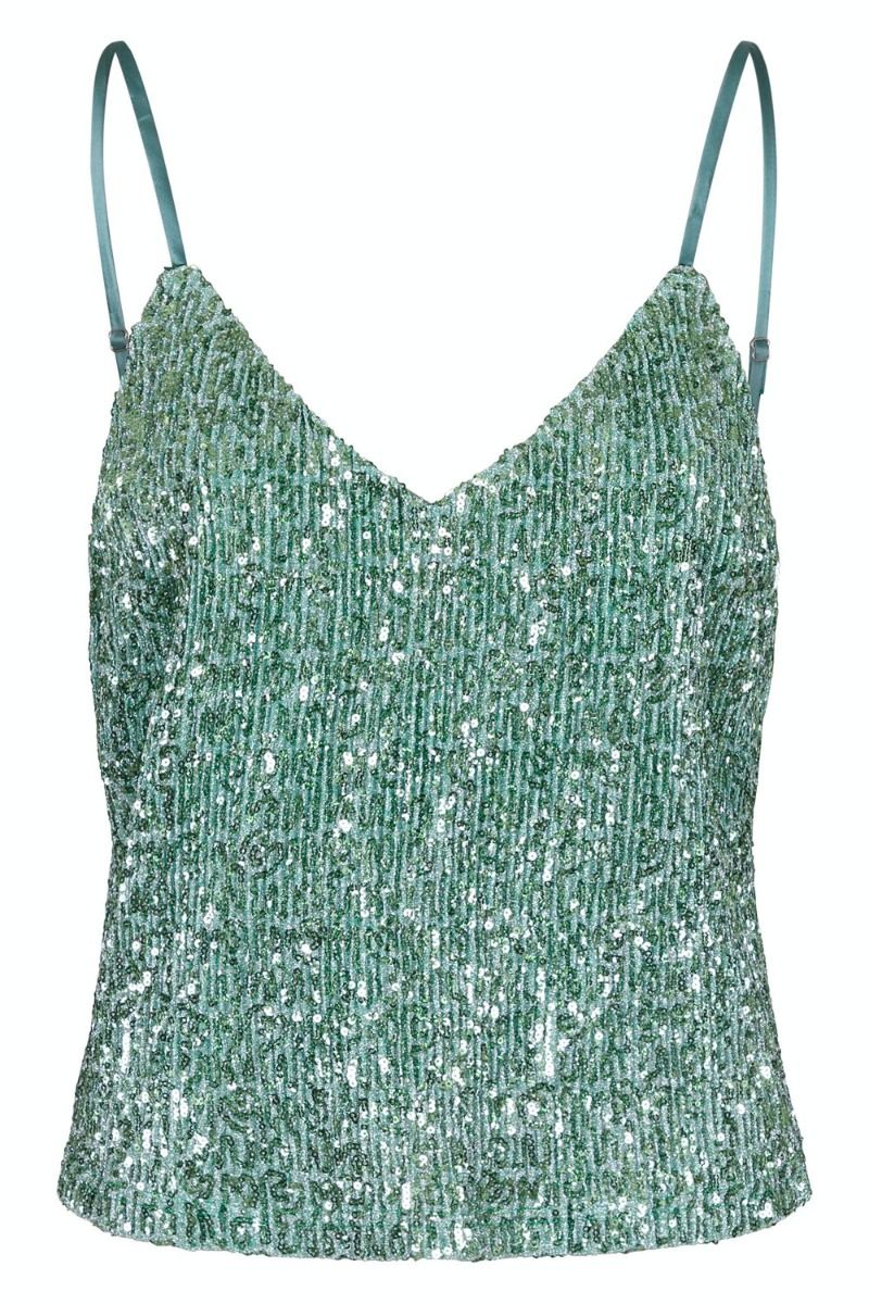 Neo Noir - Top - Elinas Glitter Top - Mint
