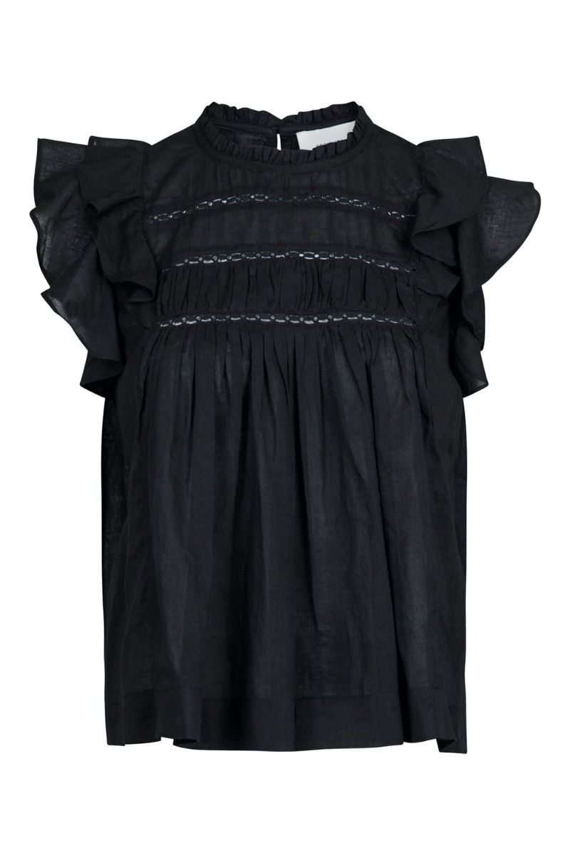 Neo Noir - Top - Greta S Voile Top - Black