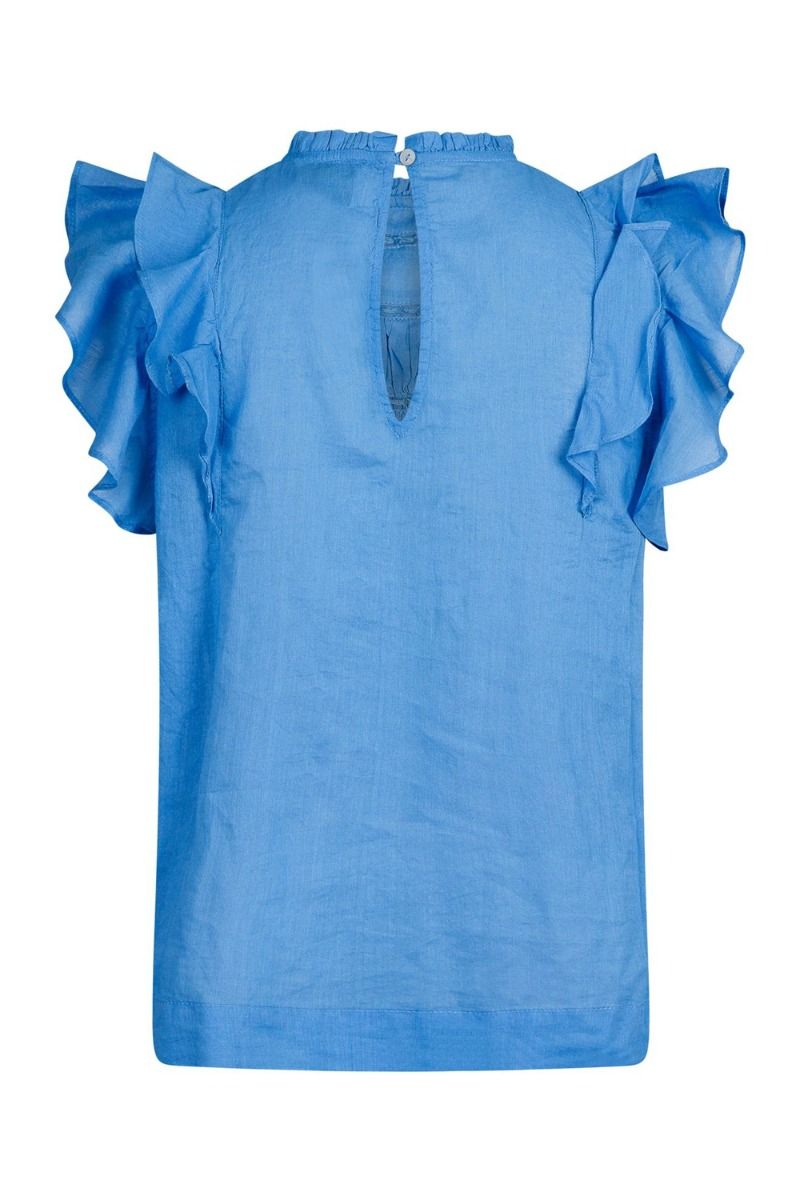 Neo Noir - Top - Greta S Voile Top - Blue