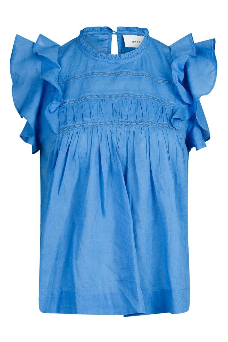 Neo Noir - Top - Greta S Voile Top - Blue
