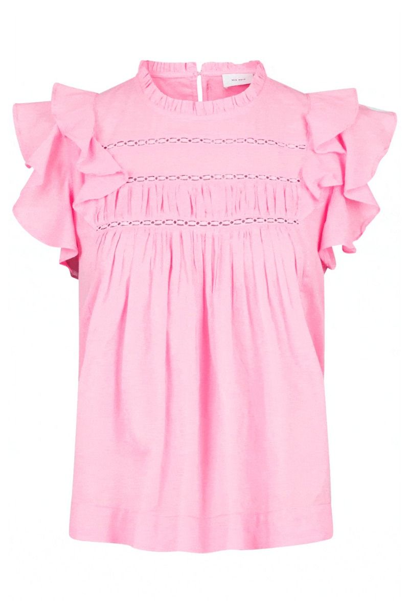 Neo Noir - Top - Greta S Voile Top - Soft Pink