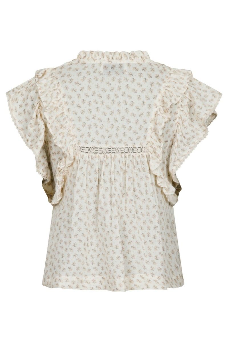 Neo Noir - Top - Jayla Basic Blossom Top - Creme