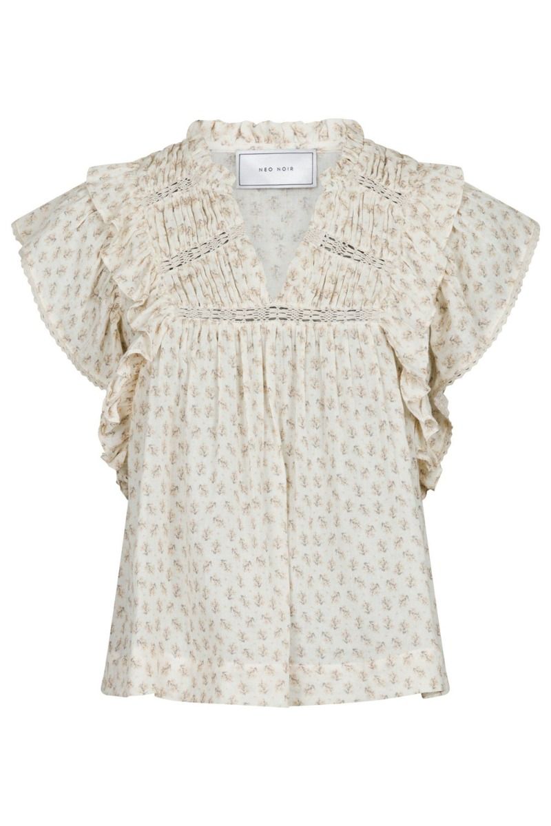 Neo Noir - Top - Jayla Basic Blossom Top - Creme