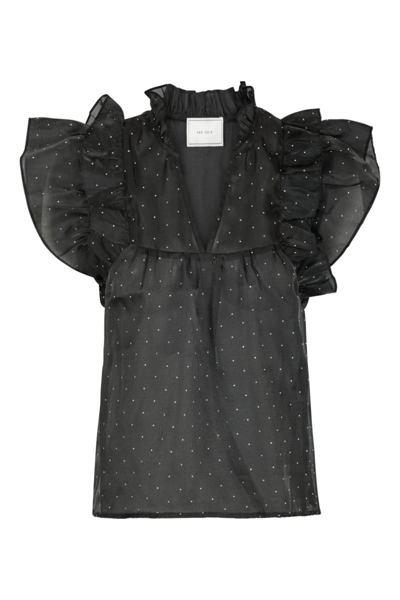 Neo Noir - Top - Jayla Bedazzled Top - Black