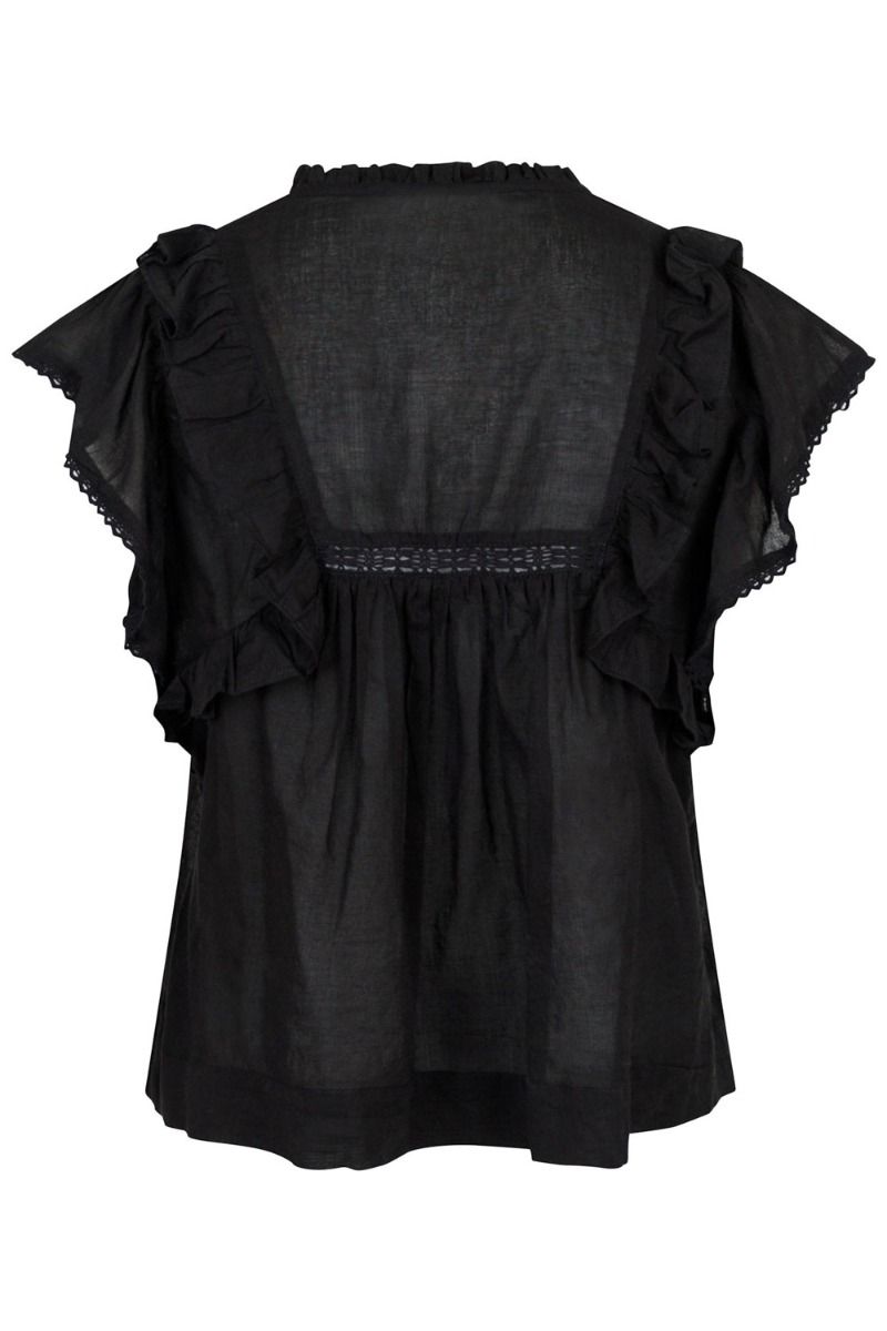 Neo Noir - Top - Jayla S Voile Top - Black