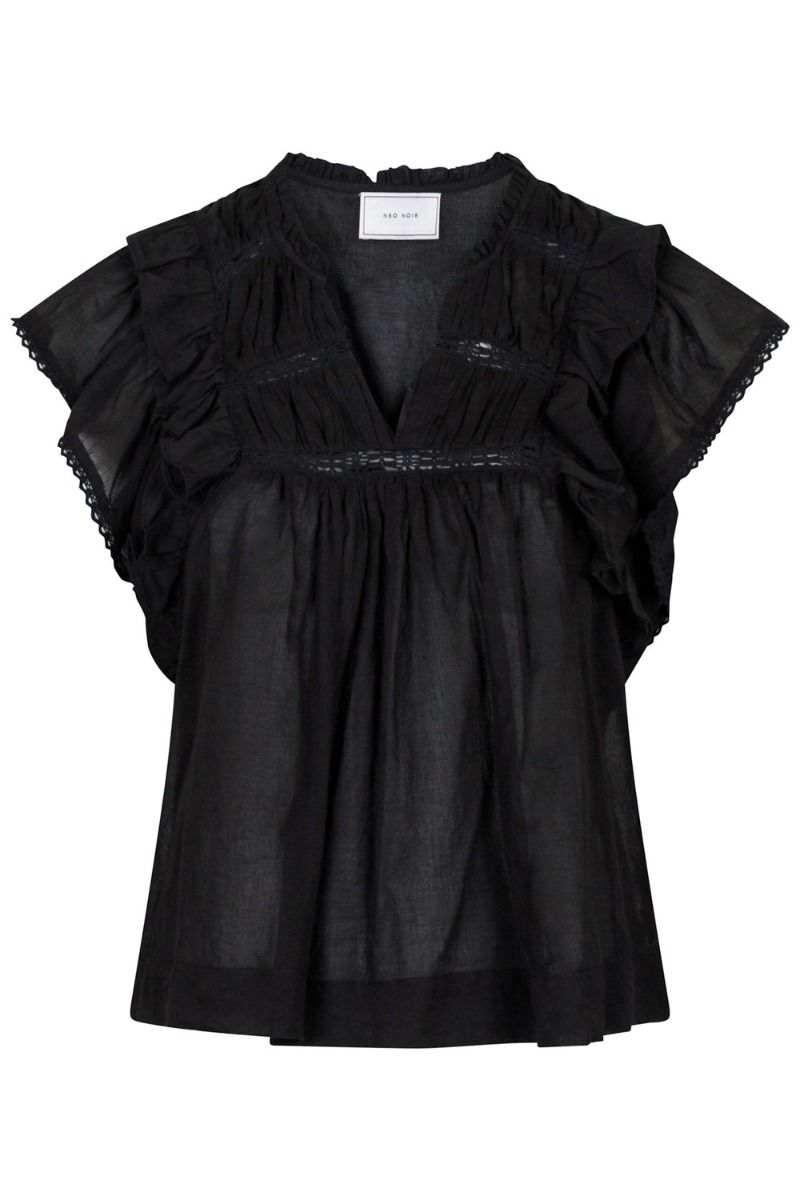 Neo Noir - Top - Jayla S Voile Top - Black