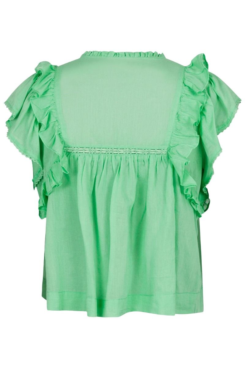 Neo Noir - Top - Jayla S Voile Top - Apple Green