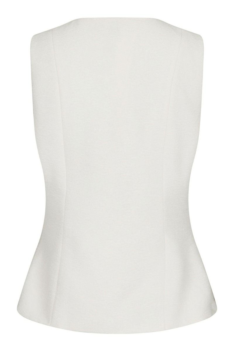 Neo Noir - Top - Lily Boucle Waistcoat - Creme 