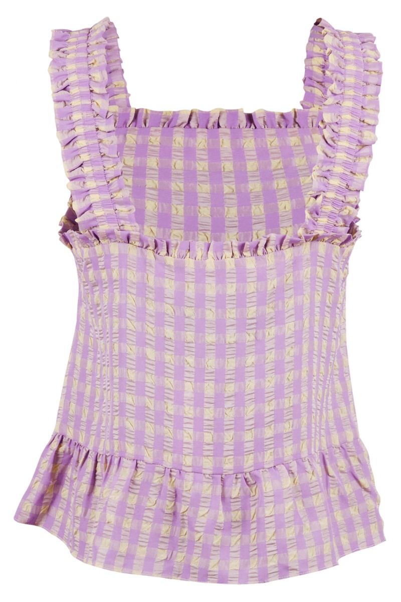 Neo Noir - Top - Limma Candy Check Top - Lavender