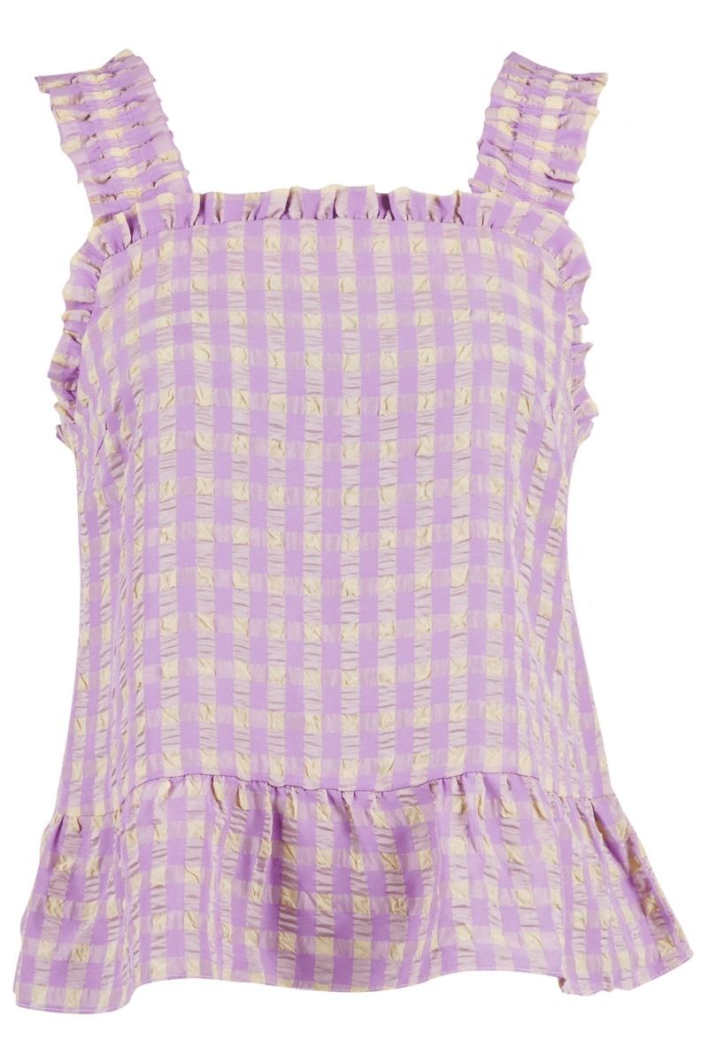 Neo Noir - Top - Limma Candy Check Top - Lavender