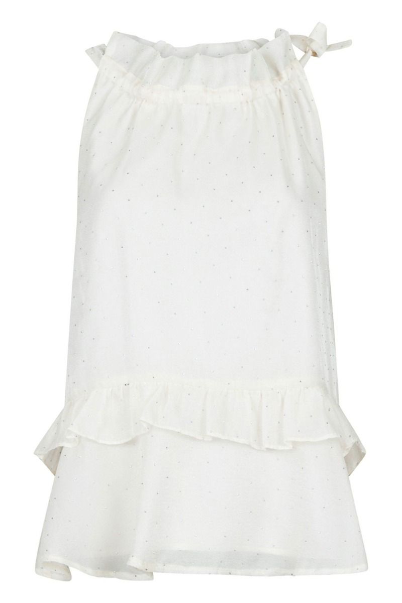 Neo Noir - Top - Margy Bedazzled Top - Creme