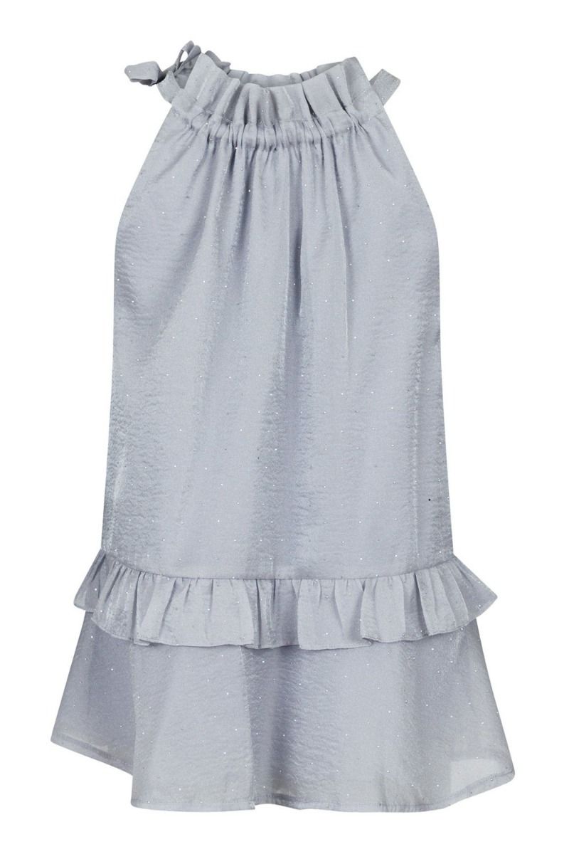 Neo Noir - Top - Margy Bedazzled Top - Grey