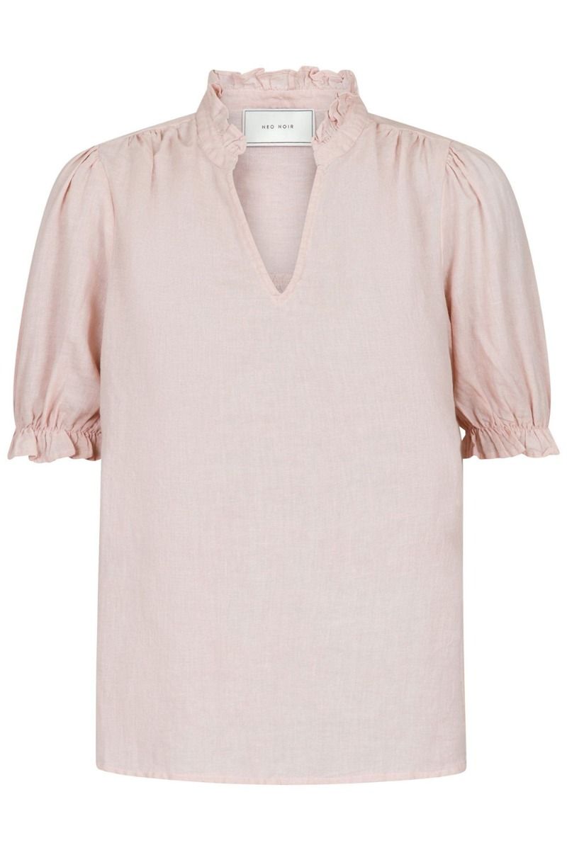 Neo Noir - Top - Odesa Linen Blouse - Rose Smoke