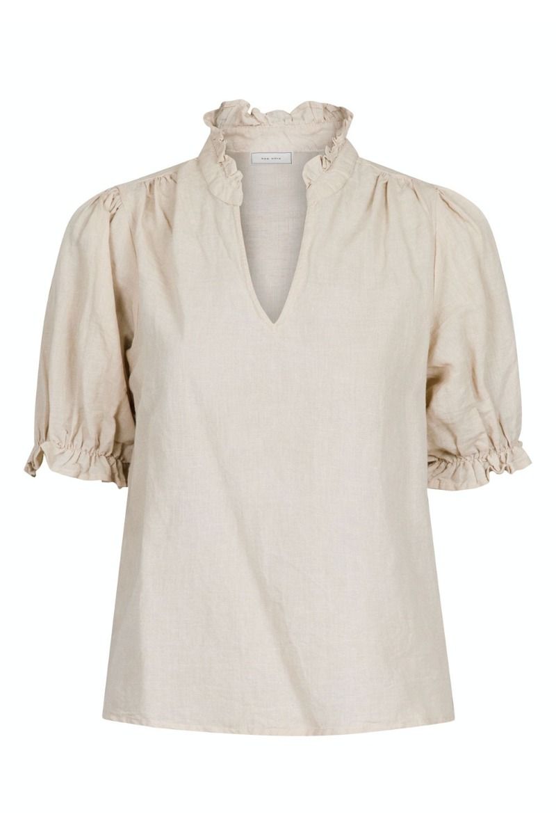 Neo Noir - Top - Odesa Linen Blouse - Sand