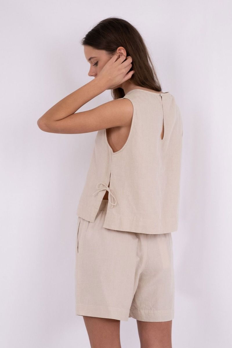 Neo Noir - Top - Svetlana Linen Top - Sand