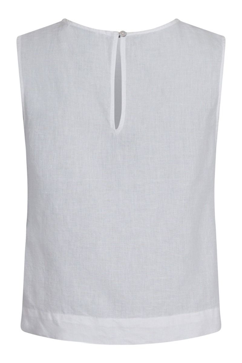 Neo Noir - Top - Svetlana Linen Top - White