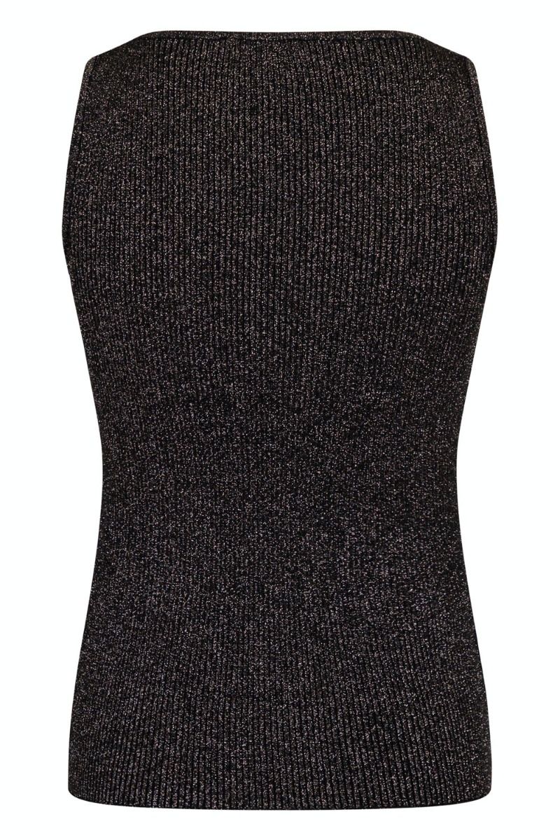 Neo Noir - Top - Talia Glitter Knit Top - Black