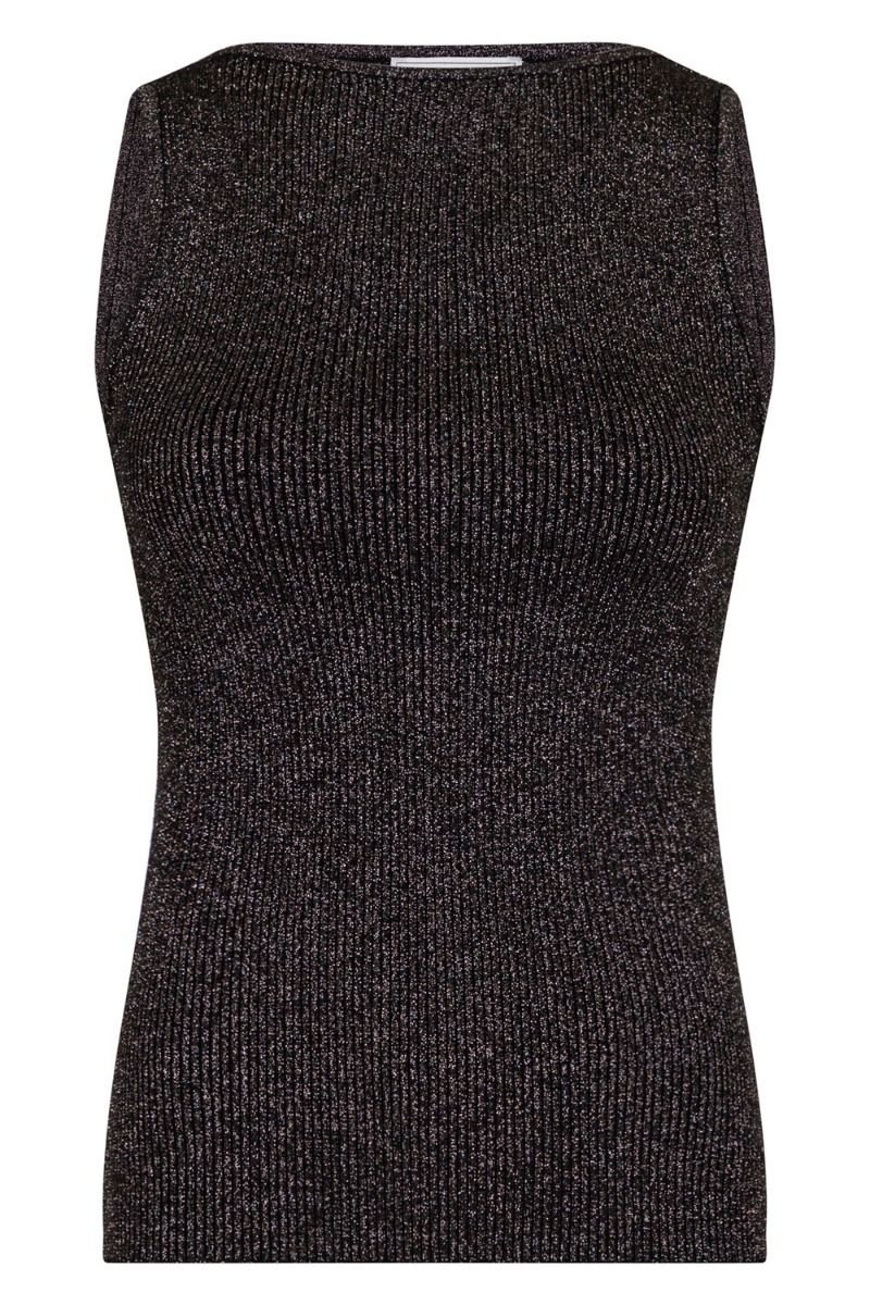 Neo Noir - Top - Talia Glitter Knit Top - Black