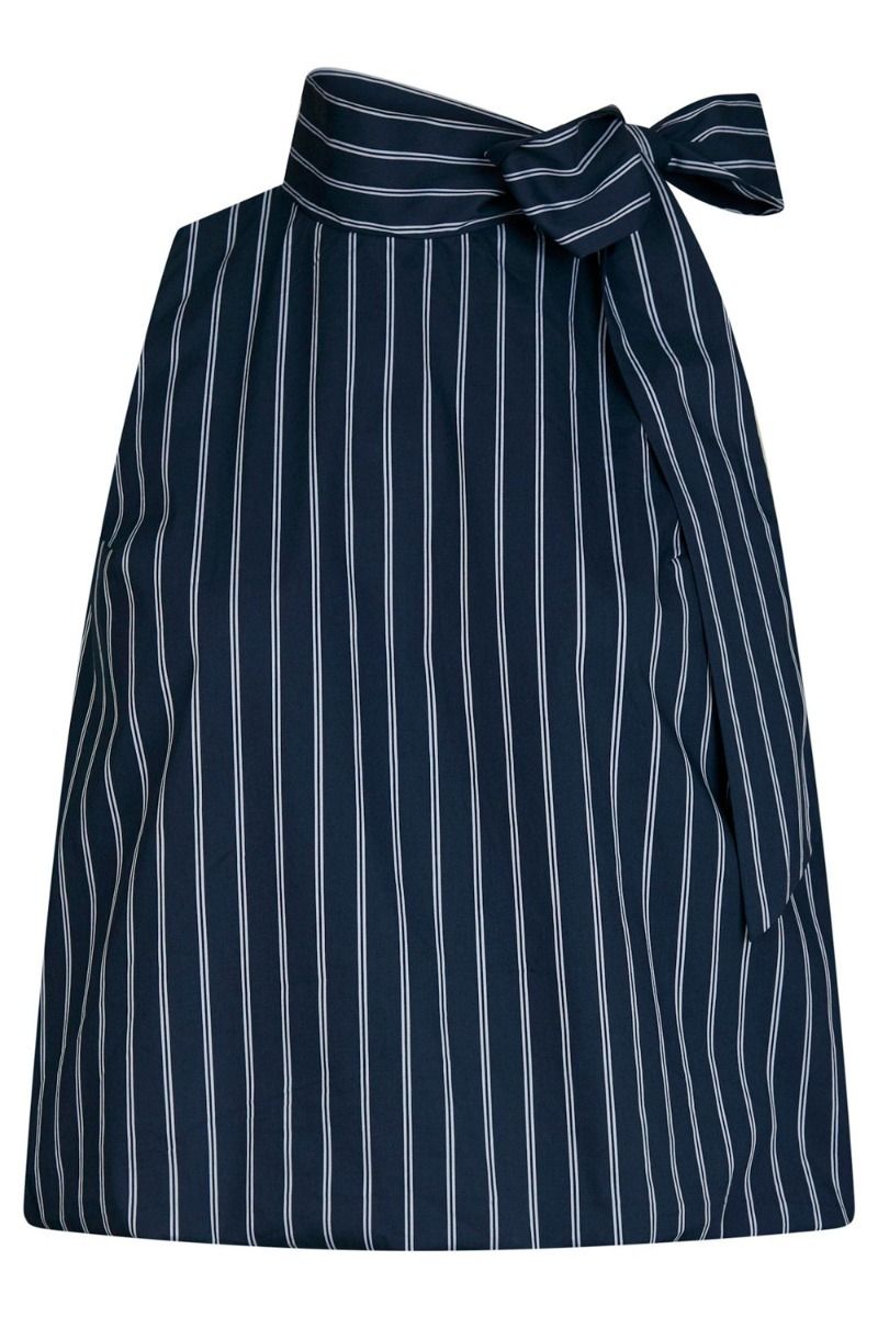 Neo Noir - Top - Veda Double Stripe Top - Navy