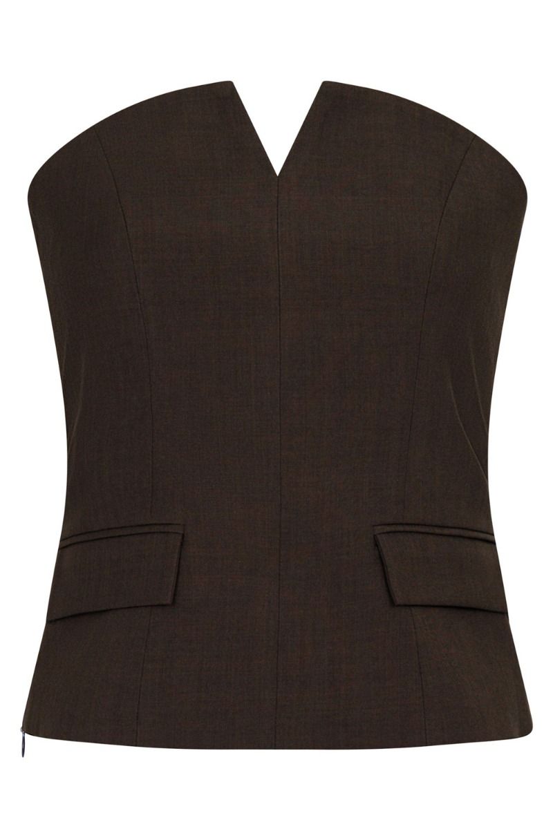 Neo Noir - Top - Yasmine Melange Top - Mocca Melange 