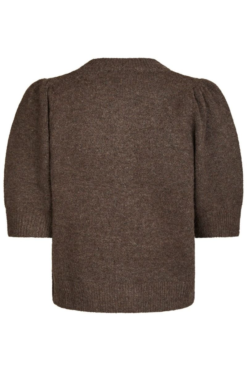 Neo Noir - Cardigan - Trudy Deco Knit Cardigan - Brown Melange